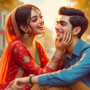 Cute Half Half DP for Couple Love Girl