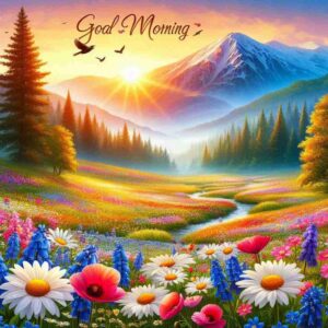 New Good Morning images with flowers 2025