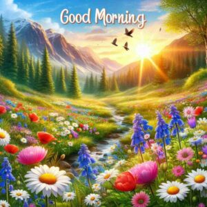 New Good Morning images with flowers 2025