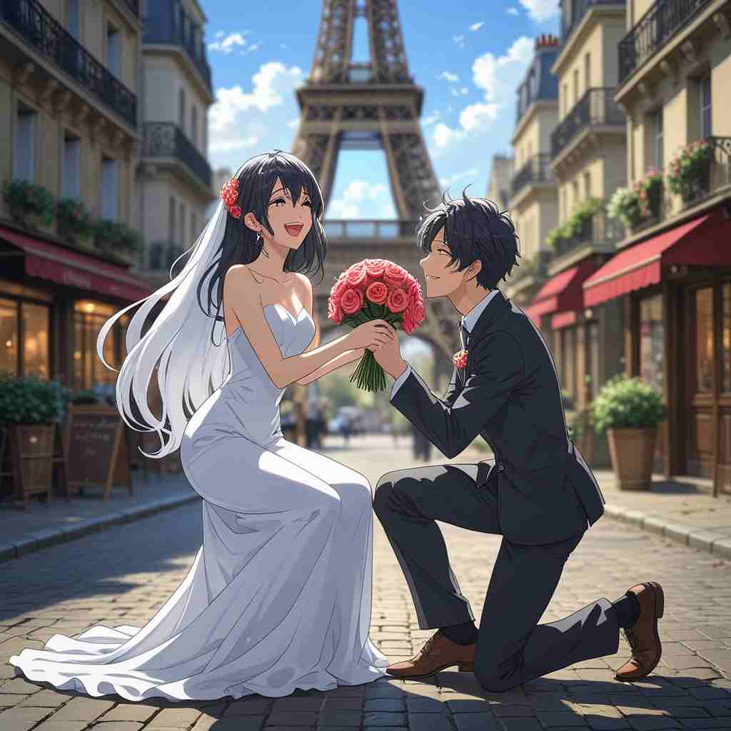 Cute Couple DP for Instagram Half Half Anime Boy and Girl