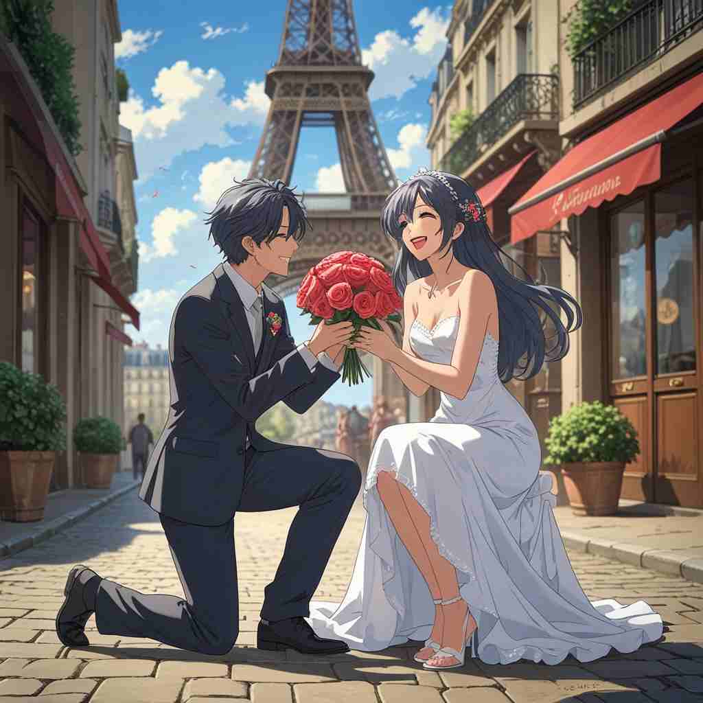 Cute Couple DP for Instagram Half Half Anime Boy and Girl
