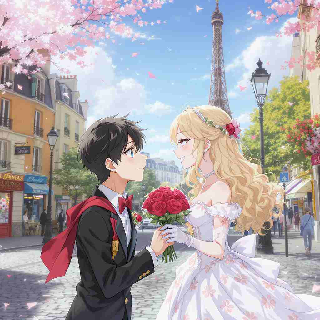 Cute Couple DP for Instagram Half Half Anime Boy and Girl