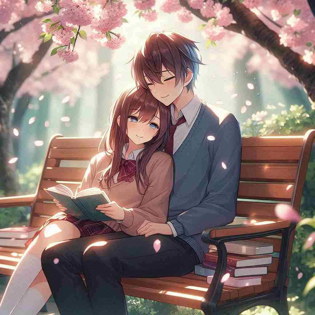 Cute Couple DP for Instagram Half Half Anime Boy and Girl 2026